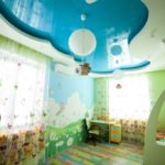Натяжной потолок для детской комнаты (фото)